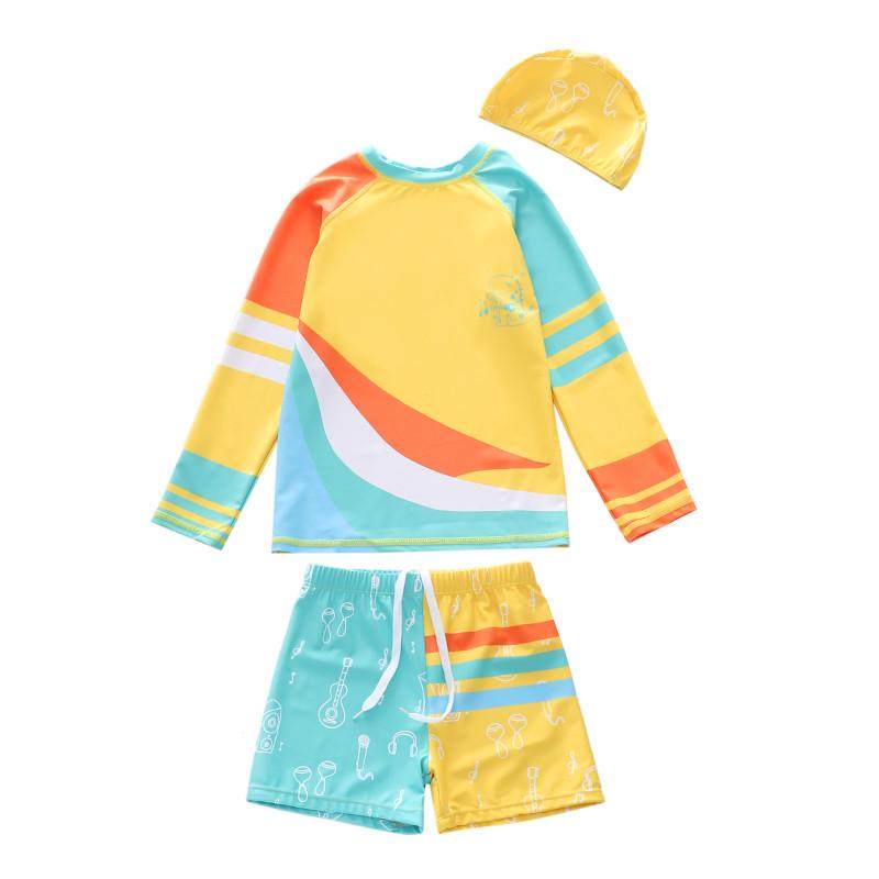 儿童泳衣男男童宝宝平角泳裤泳装套装冲浪男孩分体泳衣沙滩游泳衣,淘宝优惠券,粉丝福利购,淘宝优惠卷