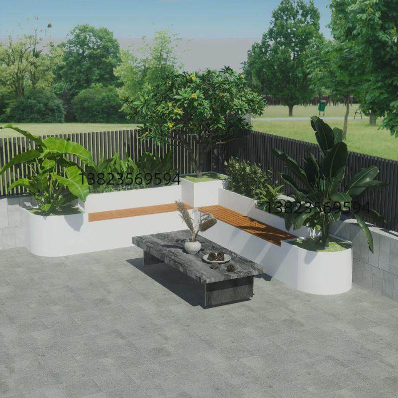 不锈钢花箱休闲椅户外花盆座椅组合广场等候凉亭创意花箱异形坐凳,淘宝优惠券,粉丝福利购,淘宝优惠卷