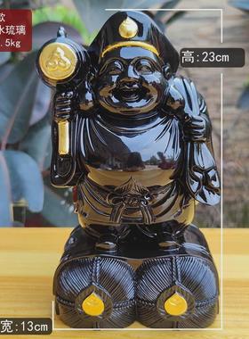 琉璃摆件黑天财神像大东密护法神玛哈嘎拉大日如来摩诃迦罗莫诃哥