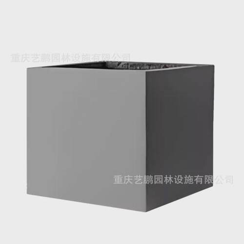 重庆正方形水泥花盆花箱简约户外园林阳台庭院花卉蔬菜种植箱花槽 - 图0