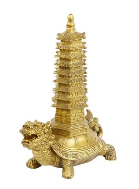 龙龟铜器铜文昌塔兴旺摆件塔龟家居摆件