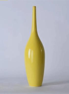 ins北欧陶瓷花瓶摆件电镀尖口艺术样板房撞色轻奢创意家居装饰品