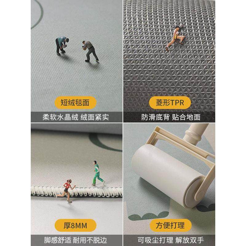 圆形地毯儿童房书房阅读区学习桌电脑椅子垫加厚卧室房间转椅地垫,淘宝优惠券,粉丝福利购,淘宝优惠卷