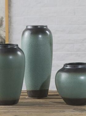 花瓶高级感大号办公室陶瓷轻奢现代客厅插花瓶新中式复古干花餐桌