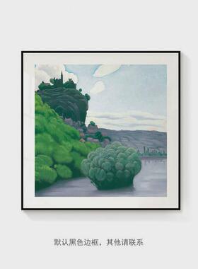 欧式小众艺术客厅轻奢装饰画卧室餐厅玄关挂画绿色ins壁画民宿