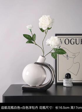 现代简约陶瓷桌面干花插花花瓶摆件家居电视柜玄关酒柜客厅装饰品