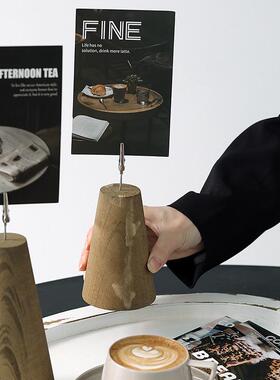 桌面装饰摆件 咖啡角装饰卡片 客厅茶几软装布置 创意原木装饰品