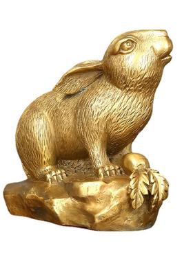 黄铜生肖兔摆件工艺品商务办公摆设家居装饰品客厅开业礼品