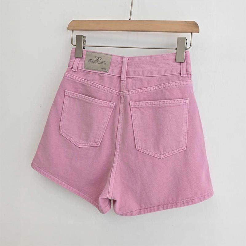 粉色牛仔女夏薄款胖妹妹mm宽松显瘦a字阔腿热裤适胯大腿粗,淘宝优惠券,粉丝福利购,淘宝优惠卷