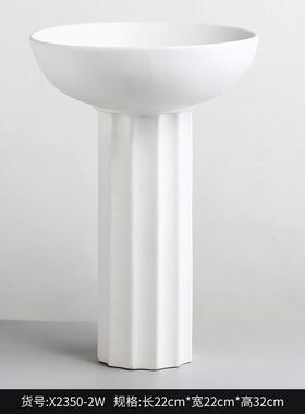 博西家居创意北欧罗马柱陶瓷花瓶花器ins风家居软装工艺品摆件