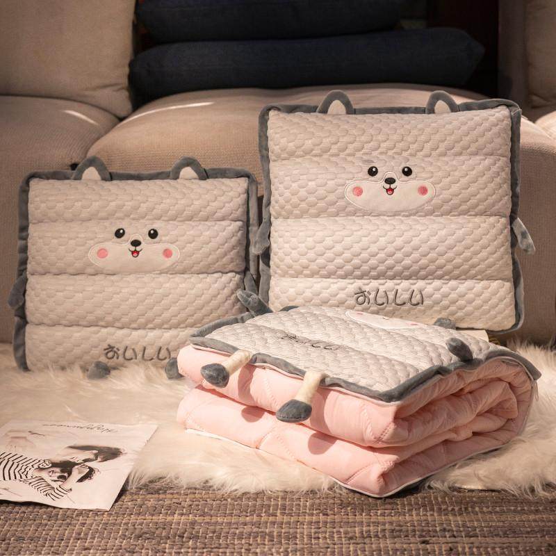 冰丝抱枕被子两用折叠毯子二一办公室午睡枕头汽车载沙发小靠枕,淘宝优惠券,粉丝福利购,淘宝优惠卷