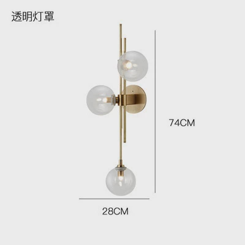 北欧创意客厅长条壁灯设计师酒店别墅过道样板间卧室床头玻璃壁灯 - 图1