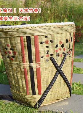 竹编手工背篓收纳筐竹子塑料背筐买菜采摘舞蹈道具采茶摄影背篼