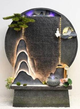 热销假山流水喷泉落地室内别墅花园庭院鱼池酒店水幕墙屏风摆件景