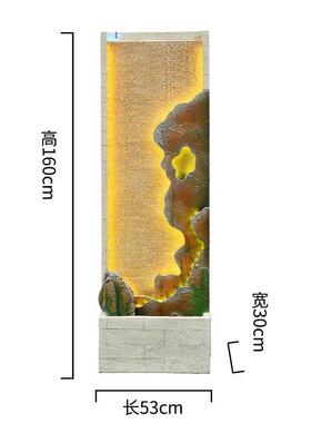 假山水幕墙高山流水生财喷泉屏风花园庭院别墅景观办公室落地摆件