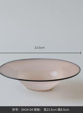 博西家居玻璃花瓶摆件客厅插花复古创意水培器皿精致大口径花器