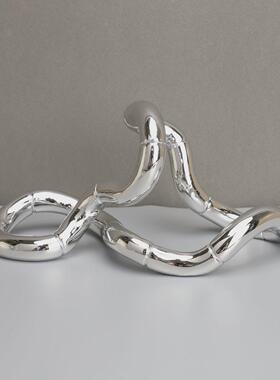 热销现代轻奢树脂电镀莫比装饰品桌面环客厅茶几电视柜样板间家居