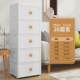 Q683 European white drawer storage cabinet storage cabinet household storage cabinet plastic chest of cabinet multi-layer thickened storage cabinet