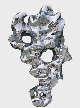 不锈钢太湖石雕塑摆件园林景观装饰艺术品户外水景售楼部落地抽象