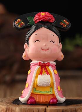 宫廷皇帝旅游纪念品文创小泥人家居装饰工艺品小摆件礼品实用创意