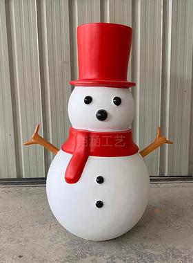 圣诞节泡沫装饰模型雕塑圣诞老人姜饼人商场美陈雪屋圣诞雪人摆件