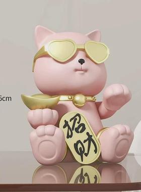 创意家居饰品办公桌客厅前台开业乔迁新居结婚新人招财猫摆件摆件