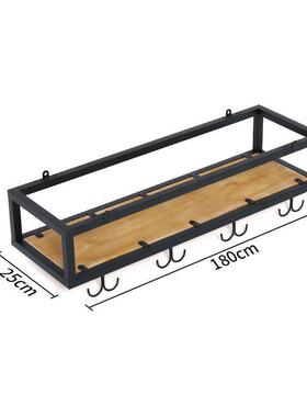 工业风酒吧悬挂酒架铁艺红酒架倒挂式酒杯架吧台吊架吊顶置物架