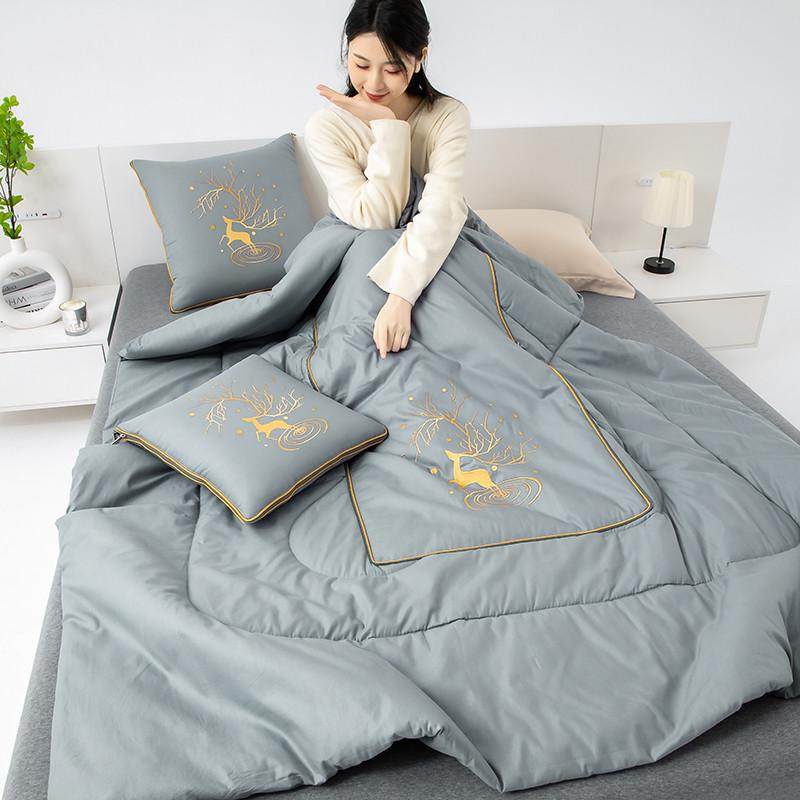 全棉纯棉加大号1.8米宽抱枕被子靠垫多功能二一办公车载午休枕,淘宝优惠券,粉丝福利购,淘宝优惠卷