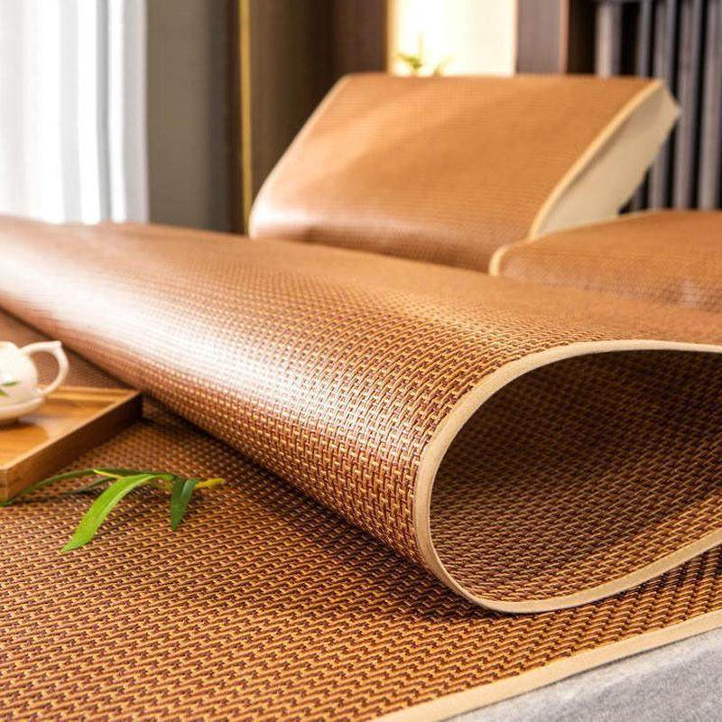 学生宿舍凉席藤席三件套1.5m1.8米床加厚单人凉席折叠冰丝席0.45,淘宝优惠券,粉丝福利购,淘宝优惠卷