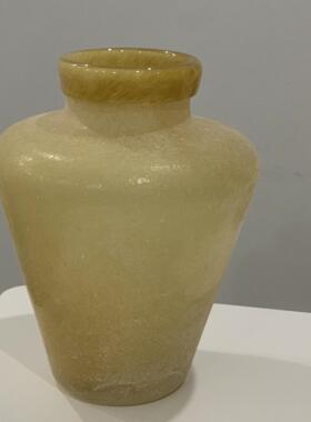 琥珀色琉璃花瓶摆件现代花器水培客厅样板房酒店别墅插花轻奢装饰