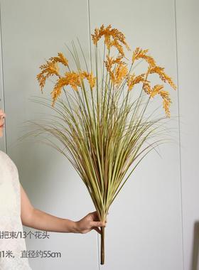 仿真绿植稻谷水稻麦穗花排假花干花塑料花造景室内摆件户外装饰