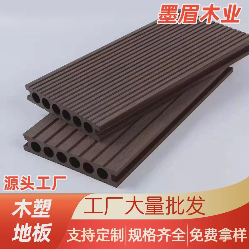 室外圆孔塑木地板露台木塑板室外地板工程户外二代共挤庭院塑木板 - 图0