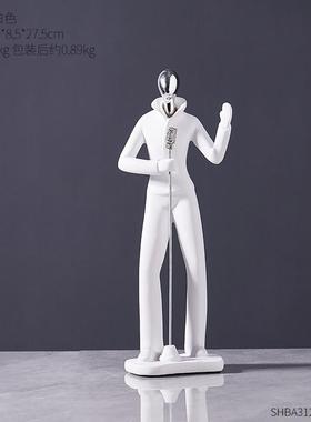 北欧创意个性树脂人物摆件吧装饰品咖啡厅轻办公桌闲置架艺术摆设