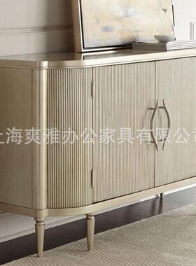 桦木装饰柜双门复古玄关柜美式全实木储物柜