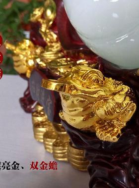 大号玉白菜摆件招财进宝电视酒柜玄关客厅家居装饰品新店开业礼品