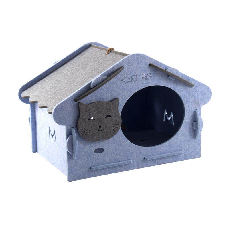 猫窝封闭式四季通用猫咪窝房子别墅小型犬狗窝毛毡猫窝可DIY拼接,淘宝优惠券,粉丝福利购,淘宝优惠卷