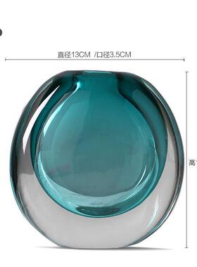 简约现代花瓶玻璃轻奢琉璃软装饰客厅摆件桌面插花创意样板房花器