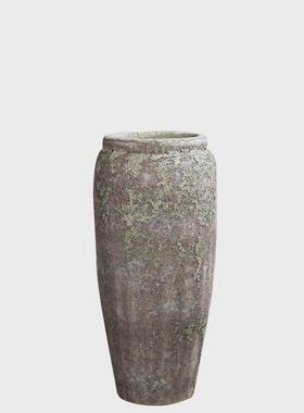 复古陶艺风落地大花瓶民宿外水插花室室内装饰培土培种树花器