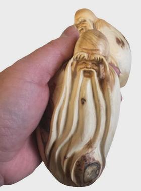 崖柏木材质工艺品手把件把玩件籽料山料寿仙弥勒题材孤手工品摆件