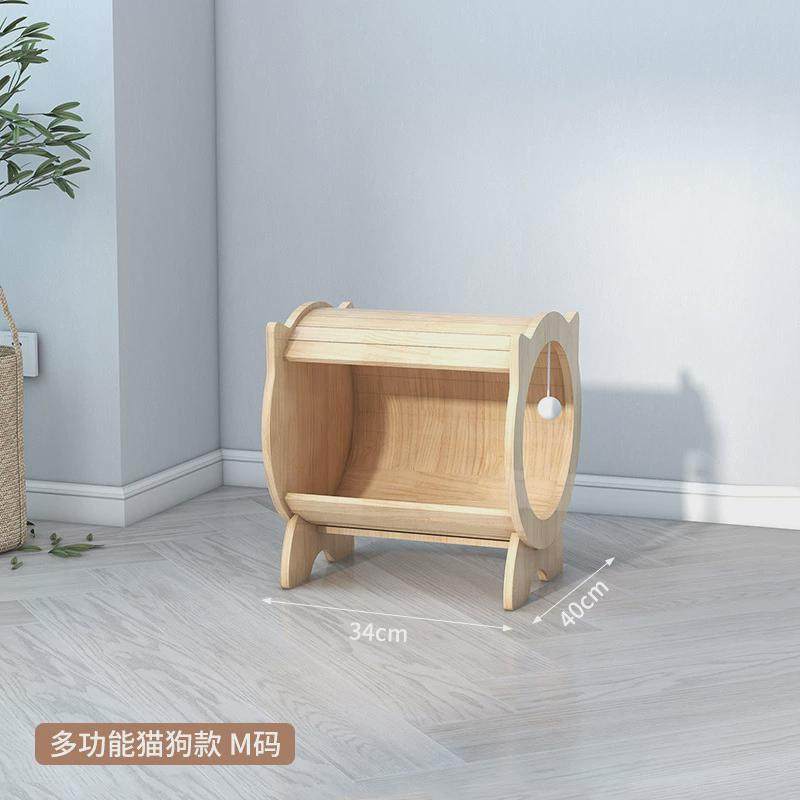 萌助2024猫屋猫房子半封闭一体四季通用实木猫窝猫抓板猫咪窝批发,淘宝优惠券,粉丝福利购,淘宝优惠卷