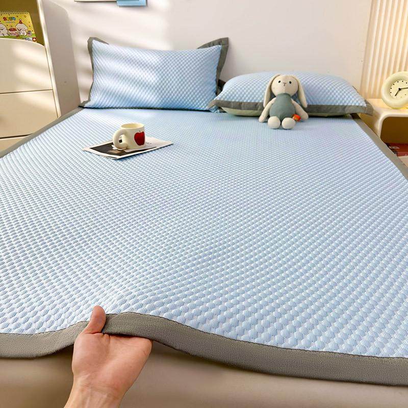 RI0T2024夏季新款冰丝豆豆凉席床垫三件套夏天学生宿舍可水洗单人,淘宝优惠券,粉丝福利购,淘宝优惠卷