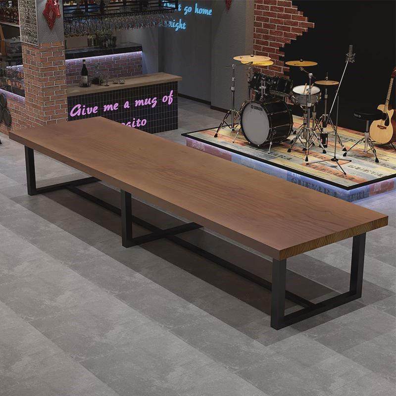 工业风长方形铁艺实木大餐桌餐厅木质餐桌椅组酒吧实木餐桌,淘宝优惠券,粉丝福利购,淘宝优惠卷