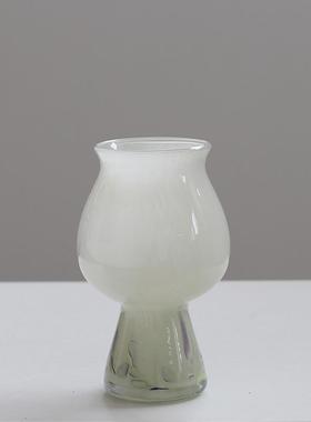 简约高级感迷你中古花瓶奶油风高脚花瓶家居软装商品插花器摆件