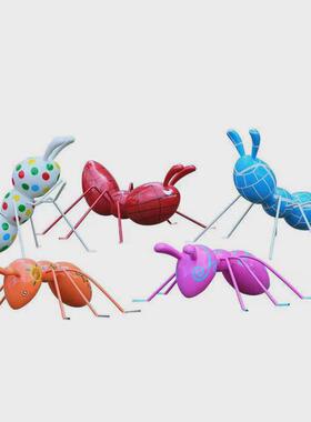 不锈钢蚂蚁雕塑景观园林公园草地装饰仿真动物金属户外摆件不锈钢