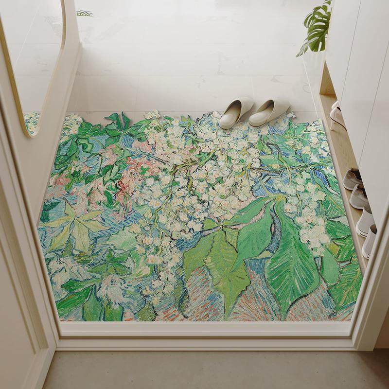 一拾一 艺术感风门口地垫入户门垫可裁剪皮革脚垫可擦洗地毯,淘宝优惠券,粉丝福利购,淘宝优惠卷