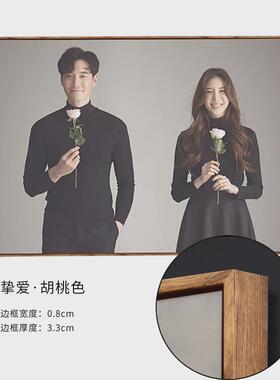 S588婚纱照放大挂墙相框窄边框定制影楼床头结婚照片全家福儿童3