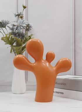 北欧现代简约创意黑白脚丫桌面书房摆件客厅家居样板房酒店软饰品