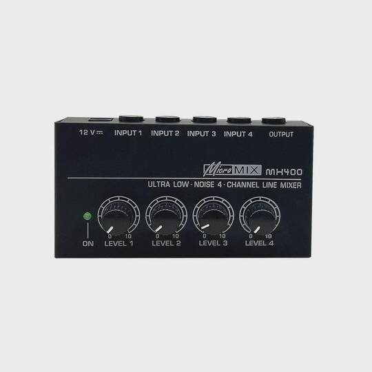 Mezclador de cuatro señales mx4004, entrada y salida de canal, instrumento, micrófono, salida de mezcla, mezcla de audio