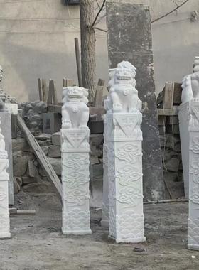 四神兽拴马桩青石做拴马四神旧柱祥云柱厂家批发栓马桩造景