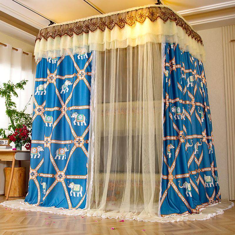 子母床蚊帐上下铺遮光床帘加厚双层家用1.5导轨儿童宿舍床幔1.8米,淘宝优惠券,粉丝福利购,淘宝优惠卷